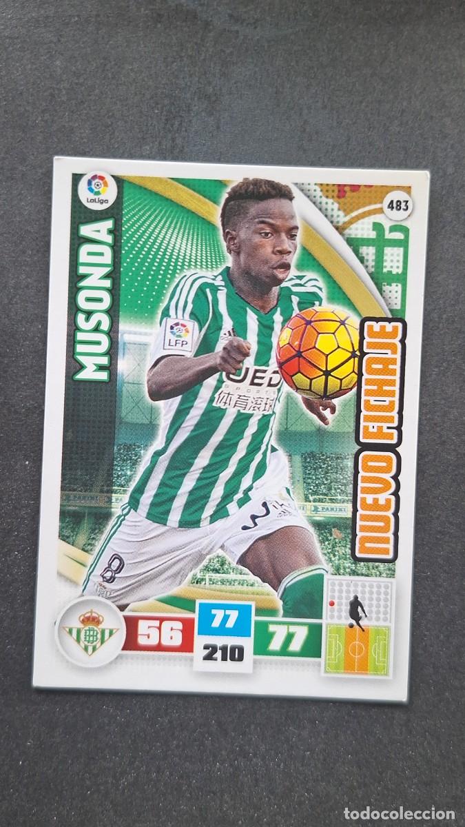 Cromos de F&uacute;tbol: L1 MUSONDA REAL BETIS BALOMPIE 483 NUEVO FICHAJE PANINI ADRENALYN XL LIGA 2015/16 15 16
