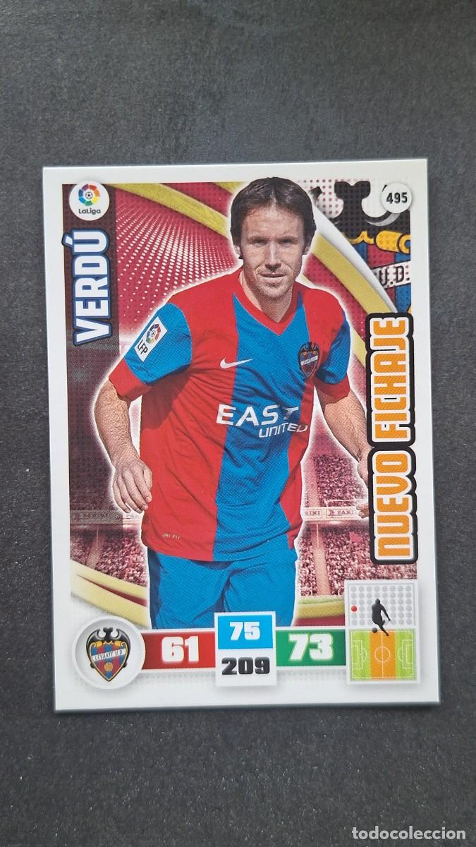 Cromos de F&uacute;tbol: L1 VERDU LEVANTE U. D. 495 NUEVO FICHAJE PANINI ADRENALYN XL LIGA 2015/16 15 16