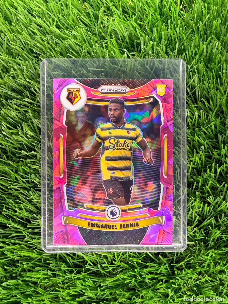 Cromos de F&uacute;tbol: N&ordm; 269 Emmanuel Dennis Pink Ice Watford Panini Prizm Premier League 21 22