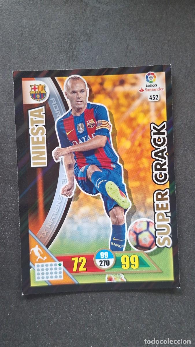 Cromos de F&uacute;tbol: L1 INIESTA F. C. BARCELONA 452 SUPER CRACK PANINI ADRENALYN XL LIGA 2016/17 16 17