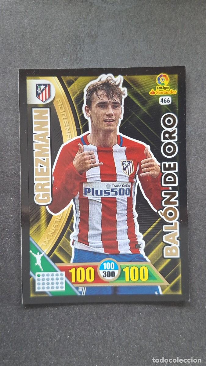 Cromos de F&uacute;tbol: L1 GRIEZMANN ATLETICO DE MADRID 466 BALON DE ORO PANINI ADRENALYN XL LIGA 2016/17 16 17