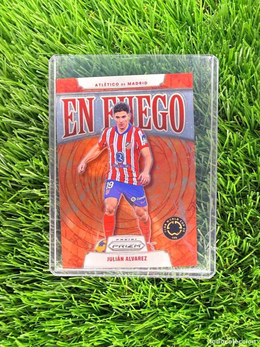 Cromos de F&uacute;tbol: N&ordm; 2 Julian Alvarez En Fuego Atl&eacute;tico de Madrid Panini Prizm Mundial Clubes 2025