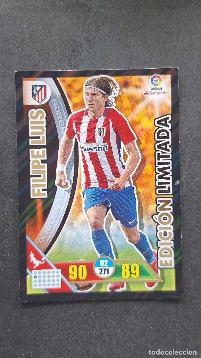 Cromos de F&uacute;tbol: L1 FILIPE LUIS ATLETICO DE MADRID EDICION LIMITADA PANINI ADRENALYN XL LIGA 2016/17 16 17