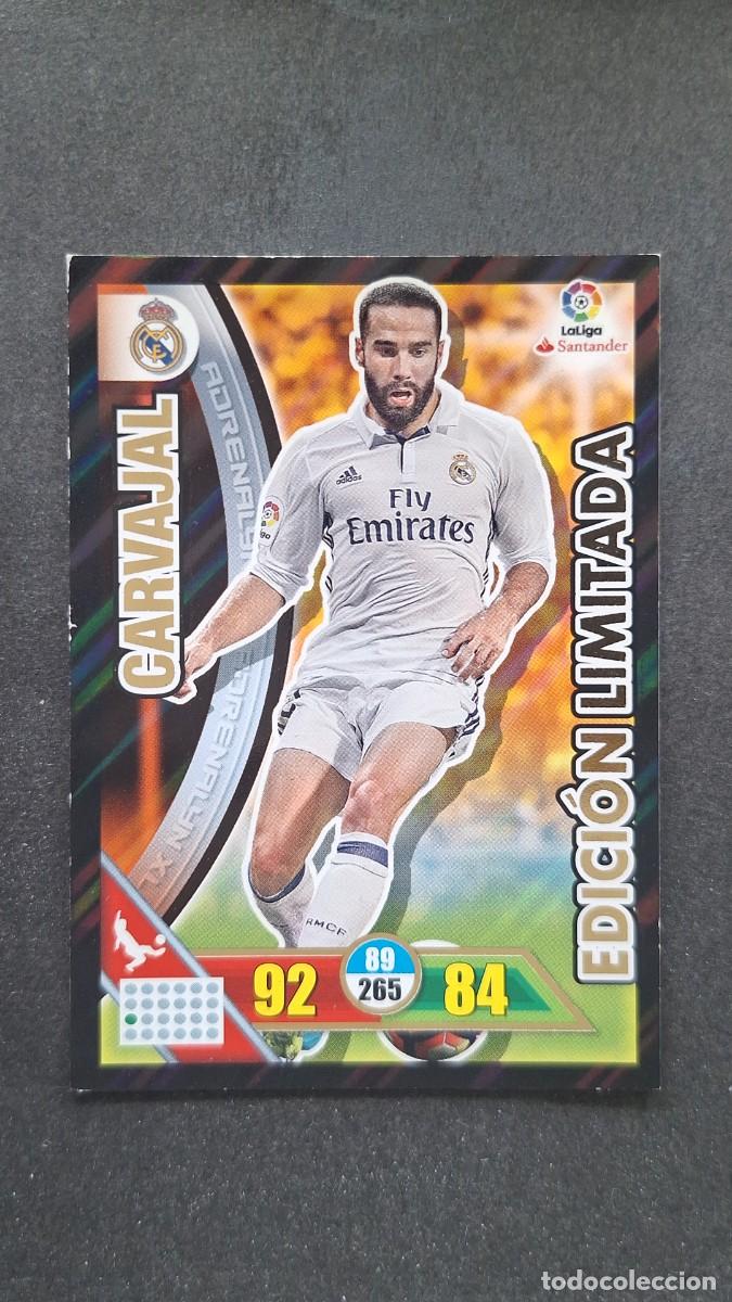 Cromos de F&uacute;tbol: L1 CARVAJAL REAL MADRID EDICION LIMITADA PANINI ADRENALYN XL LIGA 2016/17 16 17