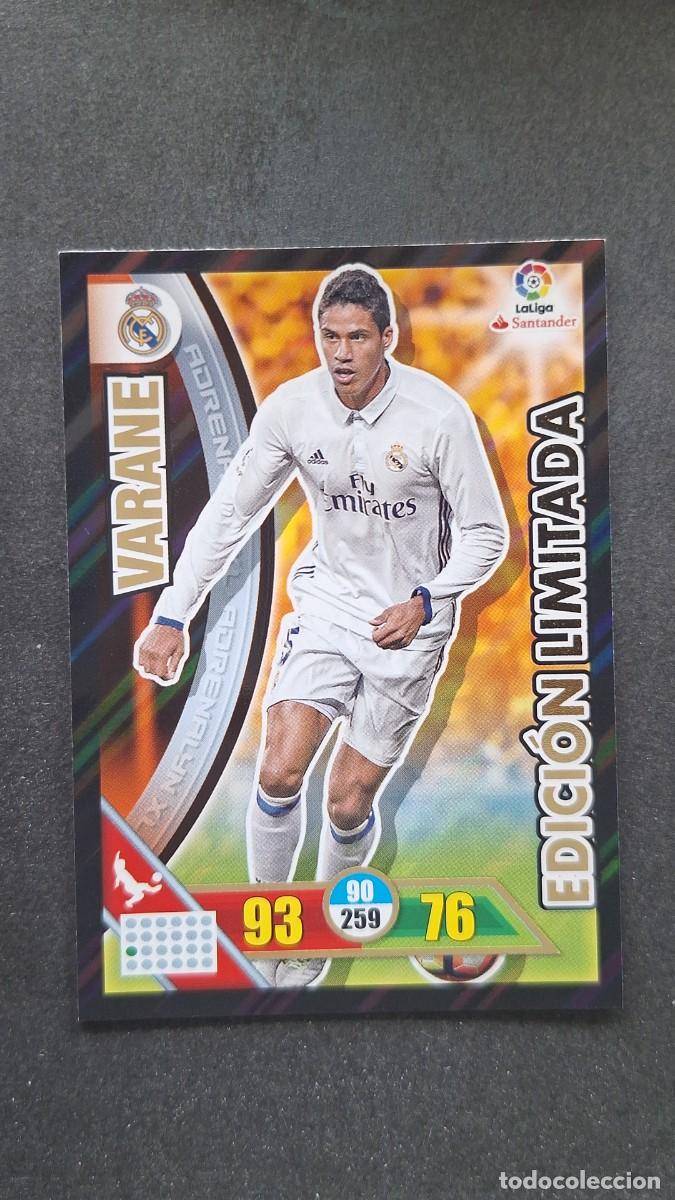 Cromos de F&uacute;tbol: L1 VARANE REAL MADRID EDICION LIMITADA PANINI ADRENALYN XL LIGA 2016/17 16 17
