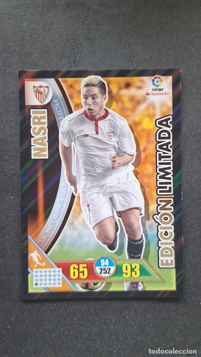 Cromos de F&uacute;tbol: L1 NASRI SEVILLA F. C. EDICION LIMITADA PANINI ADRENALYN XL LIGA 2016/17 16 17