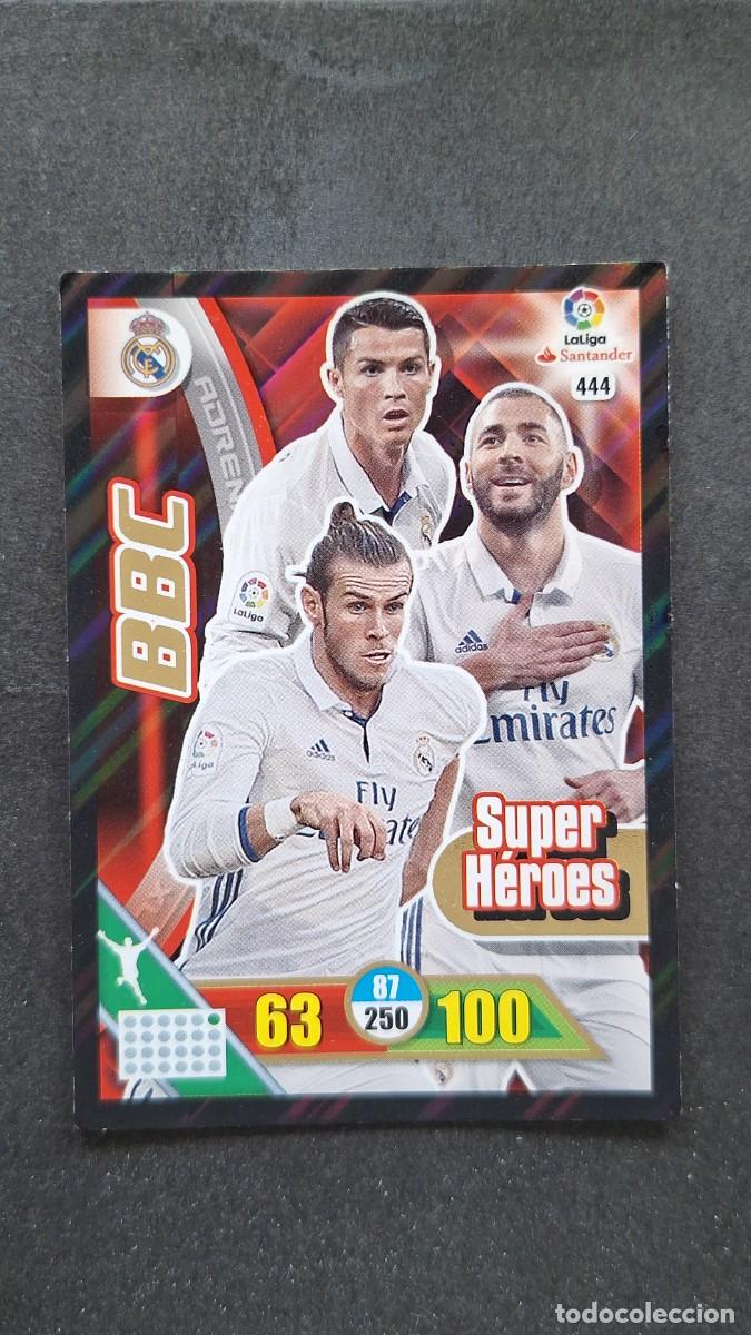 Cromos de F&uacute;tbol: L1 BBC REAL MADRID 444 SUPER HEROES PANINI ADRENALYN XL LIGA 2016/17 16 17