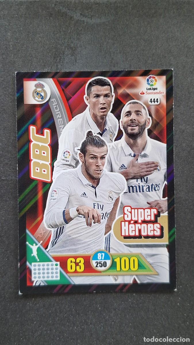Cromos de F&uacute;tbol: L1 BBC REAL MADRID 444 SUPER HEROES PANINI ADRENALYN XL LIGA 2016/17 16 17