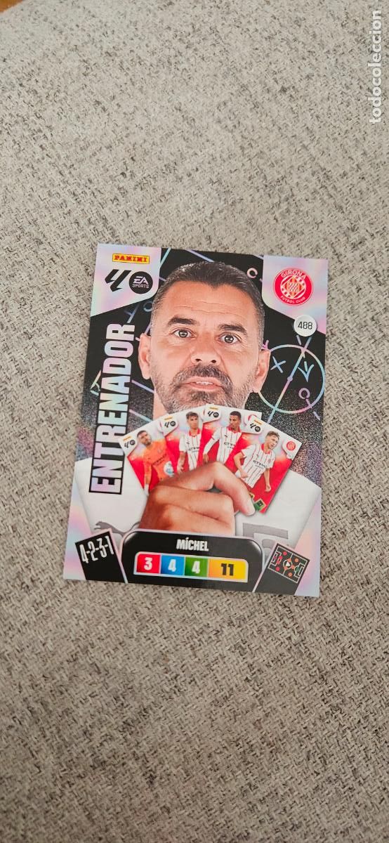 Football Stickers: entranador michel 488 girona adrenalyn 2025 2026 25 26 trading card