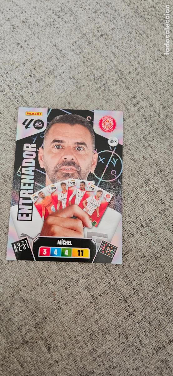 Football Stickers: entranador michel 488 girona adrenalyn 2025 2026 25 26 trading card