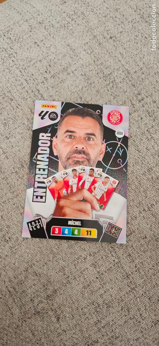 Football Stickers: entranador michel 488 girona adrenalyn 2025 2026 25 26 trading card