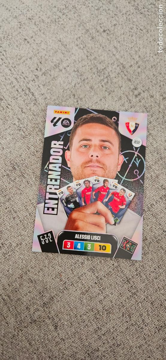 Cartes &agrave; collectionner de Football: entranador adrenalyn 492 lisci osasuna 2025 2026 25 26 trading card