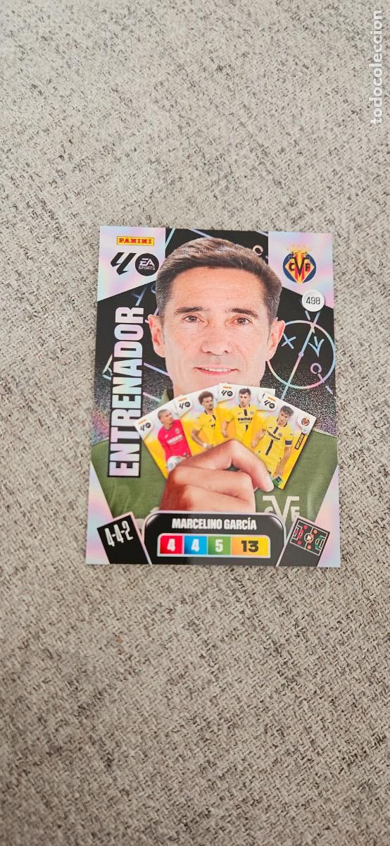 Cartes &agrave; collectionner de Football: entranador adrenalyn 498 marcelino villarreal 2025 2026 25 26 trading card