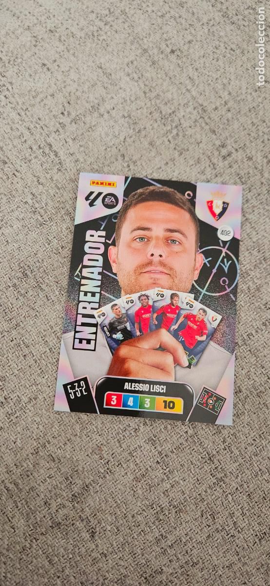 Cromos de F&uacute;tbol: entranador adrenalyn 492 lisci osasuna 2025 2026 25 26 trading card