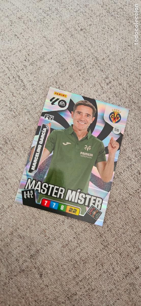 Cromos de F&uacute;tbol: entranador adrenalyn 519 master mister marcelino villarreal 2025 2026 25 26 trading card