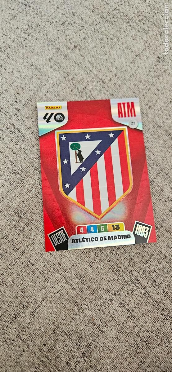 Cromos de F&uacute;tbol: atletico de madrid 37 escudo adrenalyn 2025 2026 25 26 trading card
