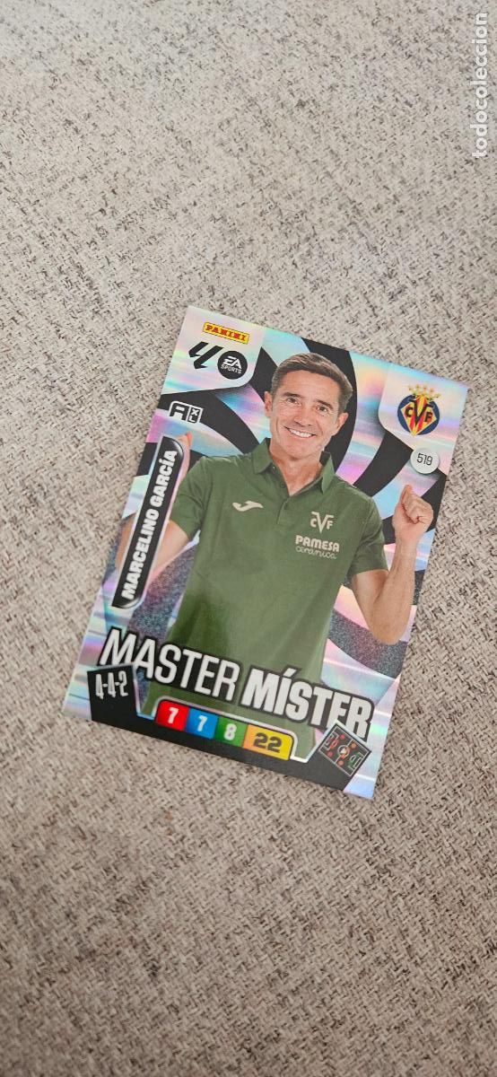 Cromos de F&uacute;tbol: entranador adrenalyn 519 master mister marcelino villarreal 2025 2026 25 26 trading card