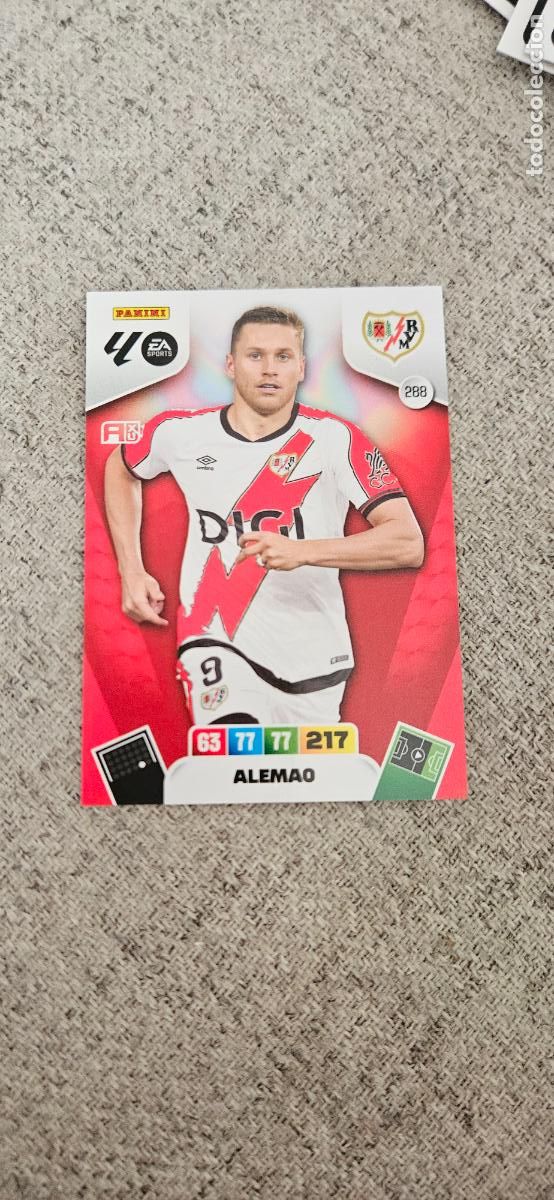 Figurine di Calcio: rayo vallecano alemao 288 adrenalyn 2025 2026 25 26 trading card