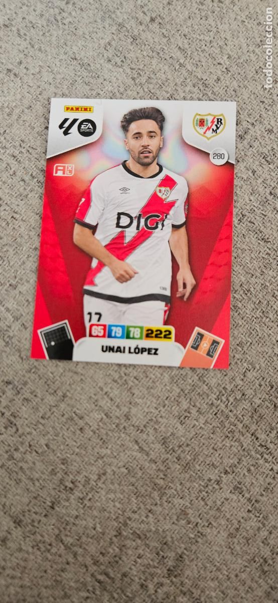 Figurine di Calcio: rayo vallecano unai lopez 280 adrenalyn 2025 2026 25 26 trading card