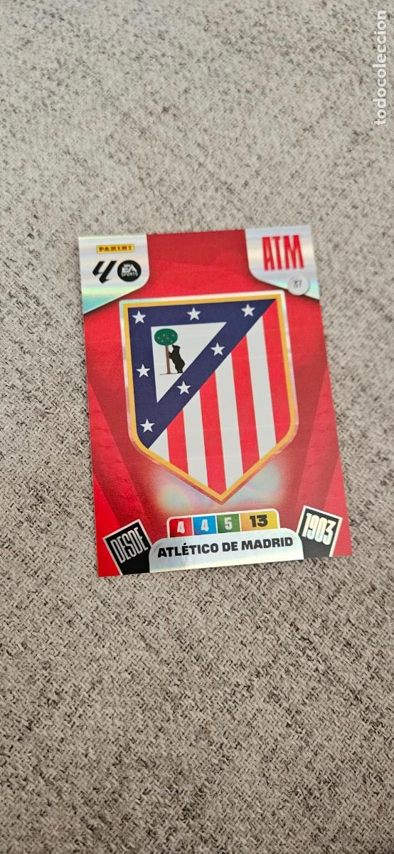 Figurine di Calcio: atletico de madrid 37 escudo adrenalyn 2025 2026 25 26 trading card