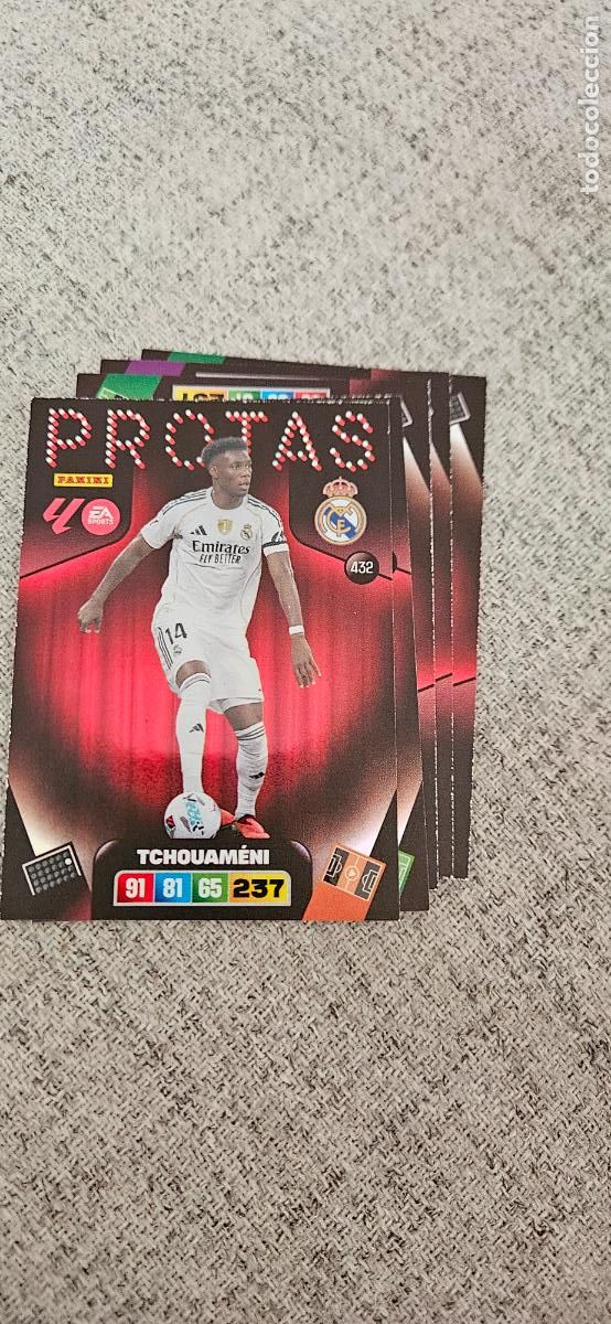 Football Stickers: protas 432 real madrid tchouameni adrenalyn 2025 2026 25 26 trading card
