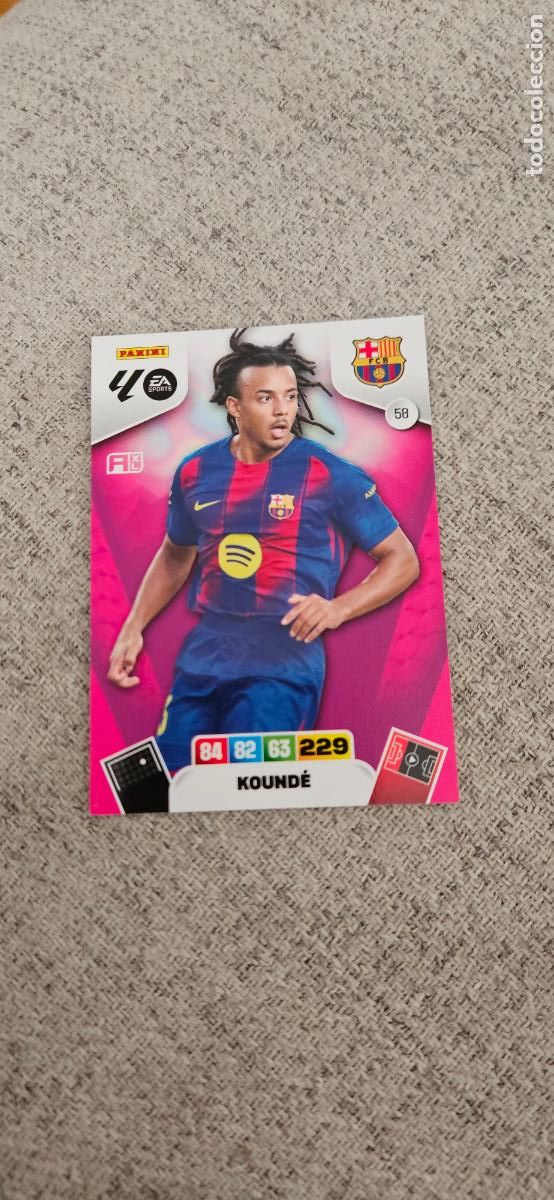 Cromos de F&uacute;tbol: barcelona KOUNDE 58 adrenalyn 2025 2026 25 26 trading card