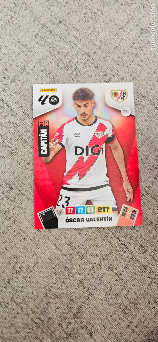 Cromos de F&uacute;tbol: rayo vallecano 281 valentin adrenalyn 2025 2026 25 26 trading card