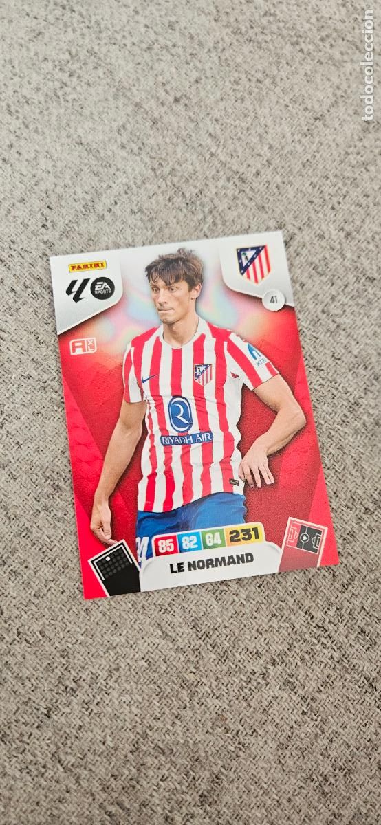 Cromos de F&uacute;tbol: atletico de madrid 41 le normand adrenalyn 2025 2026 25 26 trading card