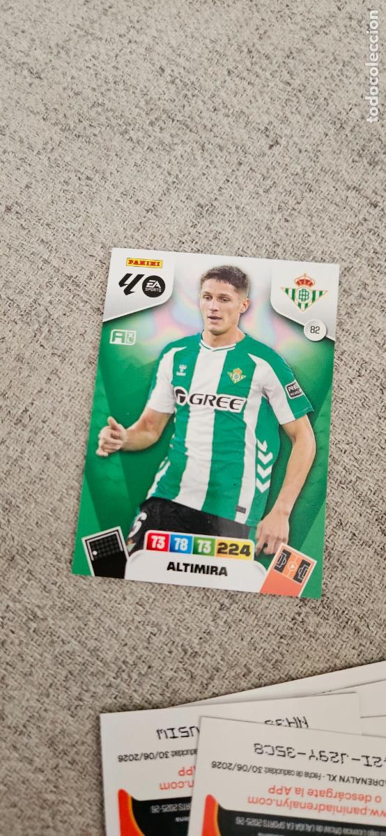 Cartes &agrave; collectionner de Football: betis 82 altimira adrenalyn 2025 2026 25 26 trading card