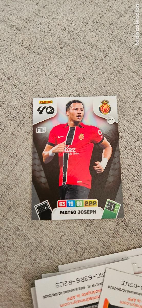 Cartes &agrave; collectionner de Football: mallorca 233 joseph adrenalyn 2025 2026 25 26 trading card