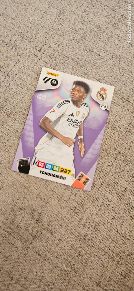 Cromos de Futebol: real madrid 208 tchouameni real madrid adrenalyn 2025 2026 25 26 trading card