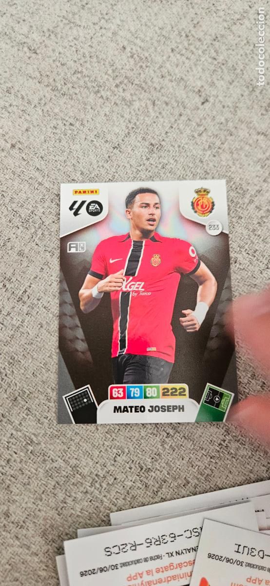 Cromos de Futebol: mallorca 233 joseph adrenalyn 2025 2026 25 26 trading card