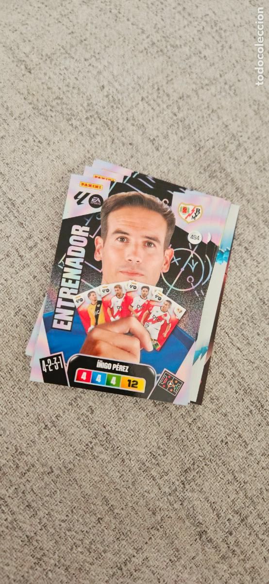 Cromos de Futebol: entrenador 494 i&ntilde;igo perez rayo vallecano adrenalyn 2025 2026 25 26 trading card