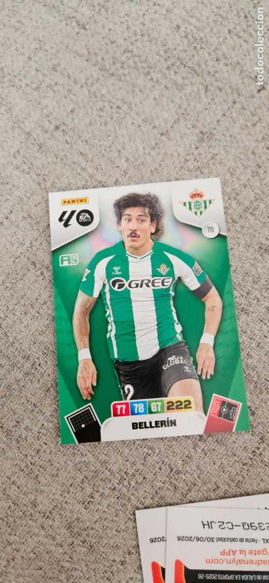 Cromos de Futebol: betis 76 bellerin adrenalyn 2025 2026 25 26 trading card