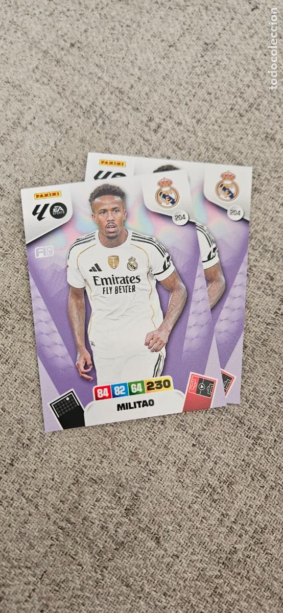 Cromos de Futebol: real madrid militao 204 real madrid adrenalyn 2025 2026 25 26 trading card