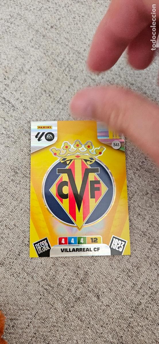Cromos de Futebol: villarreal escudo 343 adrenalyn 2025 2026 25 26 trading card