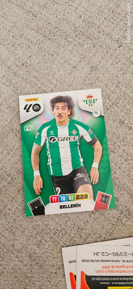 Cromos de Futebol: betis 76 bellerin adrenalyn 2025 2026 25 26 trading card