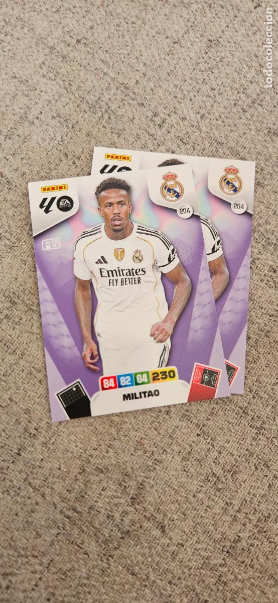Cromos de Futebol: real madrid militao 204 real madrid adrenalyn 2025 2026 25 26 trading card