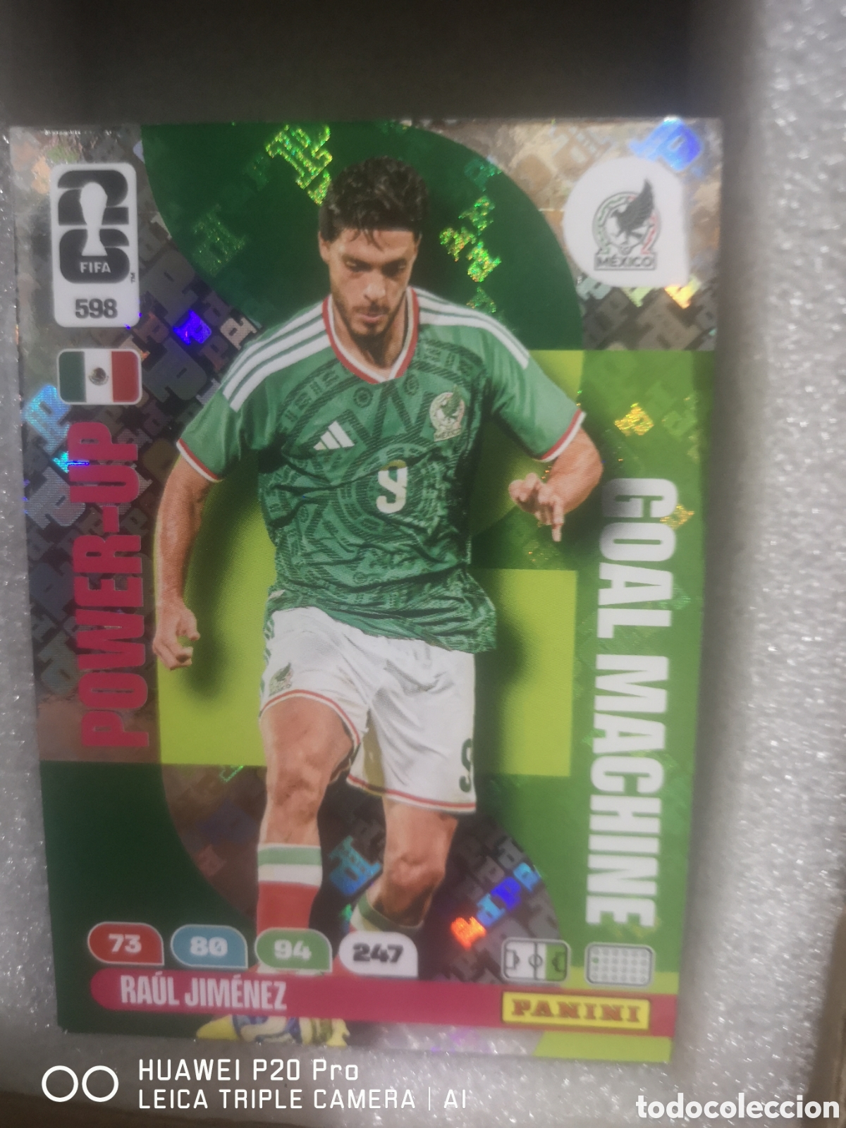 Cromos de F&uacute;tbol: ADRENALYN XL FIFA WORLD CUP 2026 GOAL MACHINE POWER - UP RAUL JIMENEZ 598 MEXICO