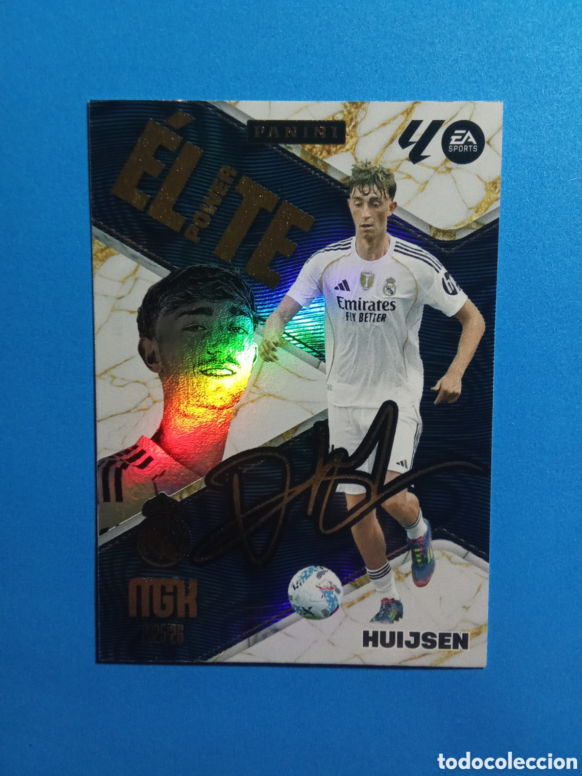 Cromos de F&uacute;tbol: CROMO P505 HUIJSEN REAL MADRID ELITE POWER FIRMA TERCERA EDICI&Oacute;N MEGACRACKS 25-26