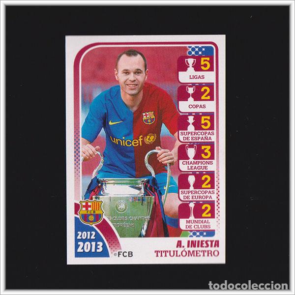 Cromos de F&uacute;tbol: COLECCI&Oacute;N OFICIAL BARCELONA 2012 2013 12 13 PANINI INIESTA CHAMPIONS LEAGUE 173 BAR&Ccedil;A LIGA ALBUM