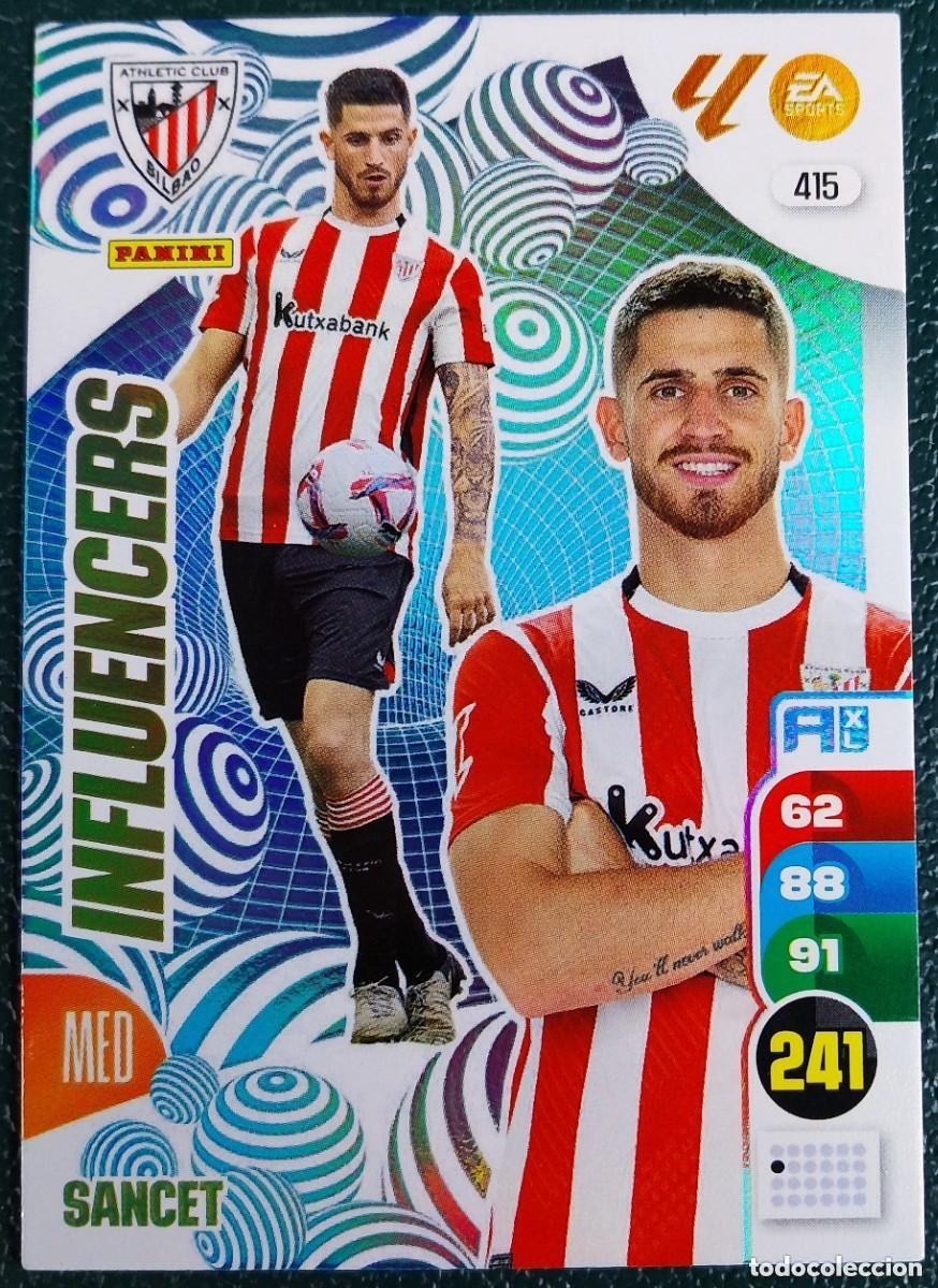 Cromos de F&uacute;tbol: 415 SANCET ATHLETIC DE BILBAO INFLUENCERS FICHAS ALBUM ADRENALYN XL 2024 2025 24 25