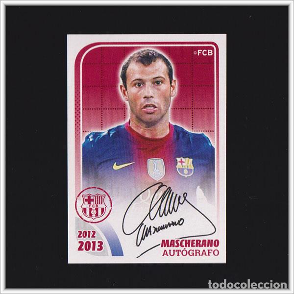 Cromos de F&uacute;tbol: COLECCI&Oacute;N OFICIAL BARCELONA 2012 2013 12 13 PANINI MASCHERANO AUTOGRAFO 68 ALBUM LIGA BAR&Ccedil;A