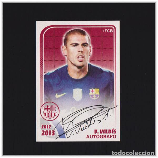 Figurine di Calcio: COLECCI&Oacute;N OFICIAL BARCELONA 2012 2013 12 13 PANINI VICTOR VALDES AUTOGRAFO 32 ALBUM LIGA BAR&Ccedil;A