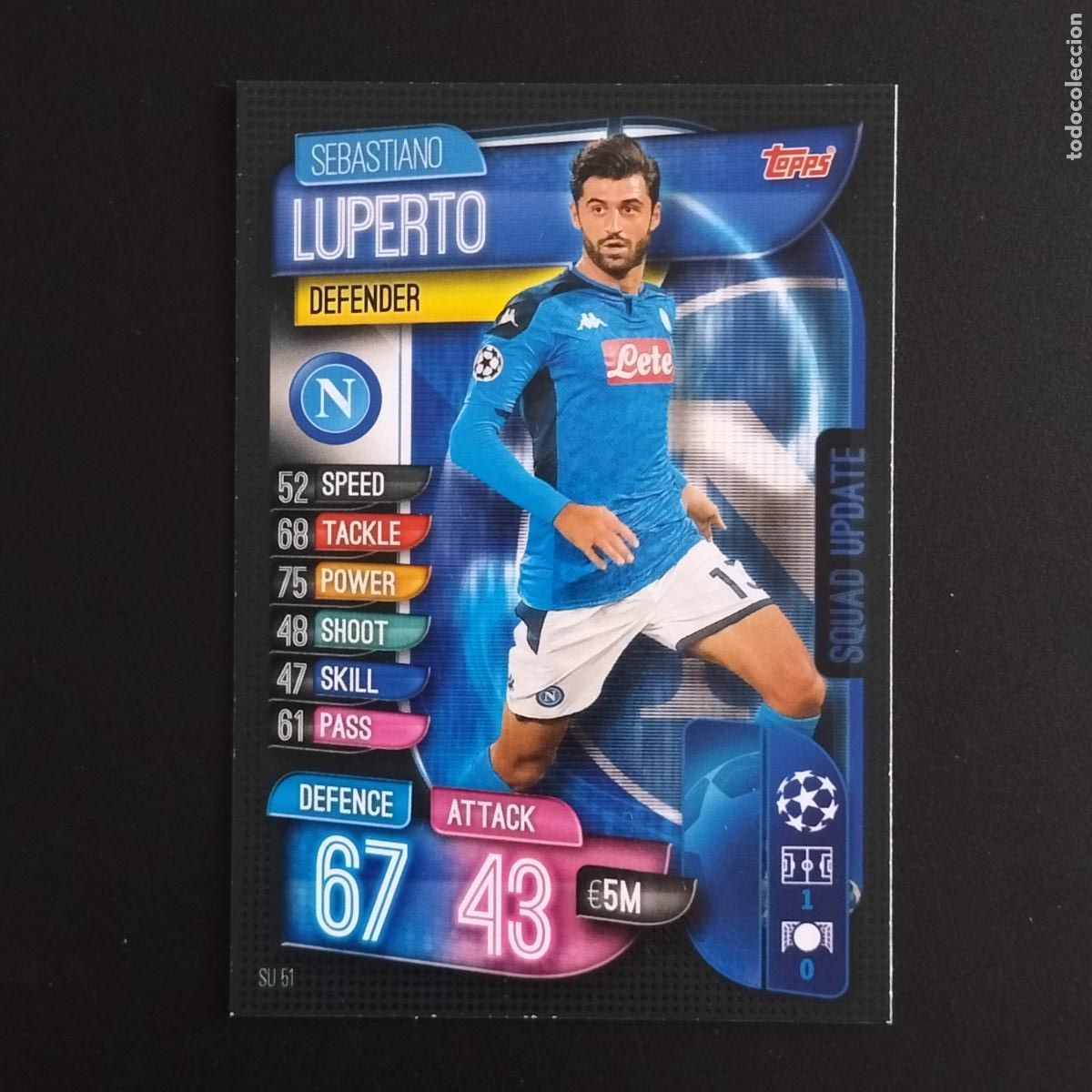 Cromos de Futebol: 51 SEBASTIANO LUPERTO SQUAD UPDATE SSC NAPOLI CHAMPIONS LEAGUE TOPPS ATTAX EXTRA 19 20 2019 2020