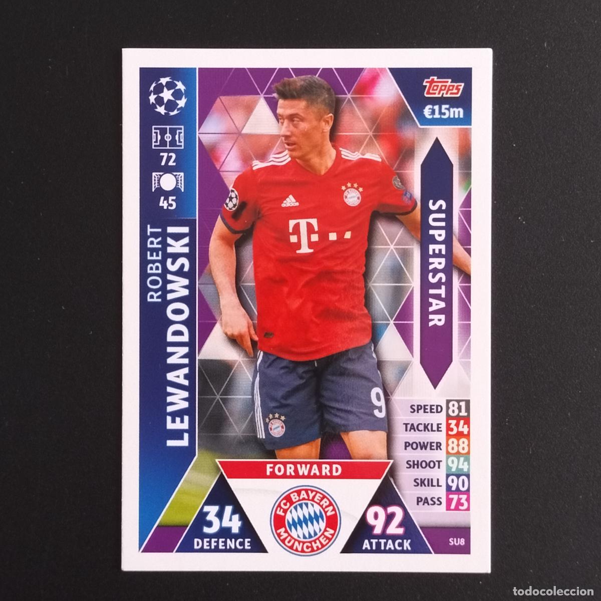 Cromos de F&uacute;tbol: ROBERT LEWANDOWSKI SUPERSTAR BAYERN MUNCHEN CARDS CHAMPIONS LEAGUE TOPPS ATTAX 18 19 2018 2019
