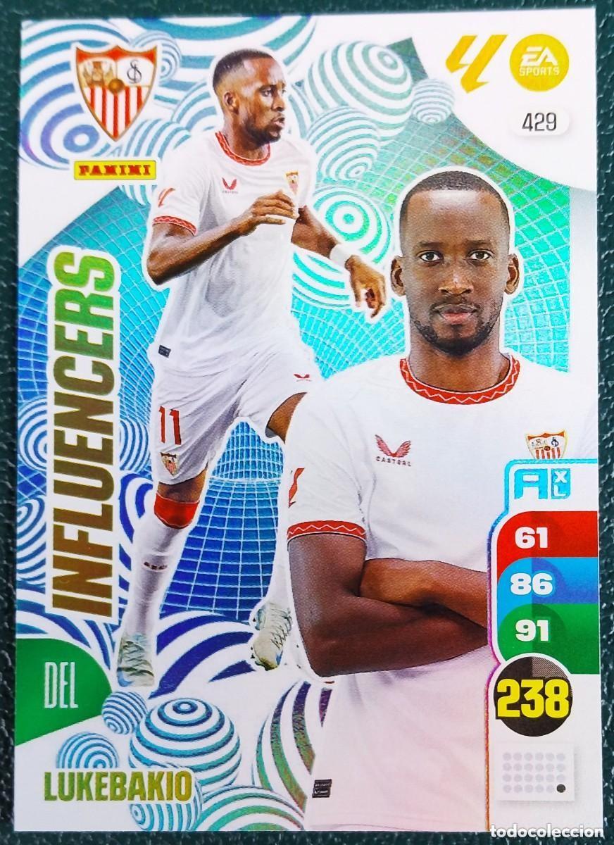 Cromos de F&uacute;tbol: 429 LUKEBAKIO SEVILLA FC INFLUENCERS FICHAS ALBUM ADRENALYN XL 2024 2025 24 25