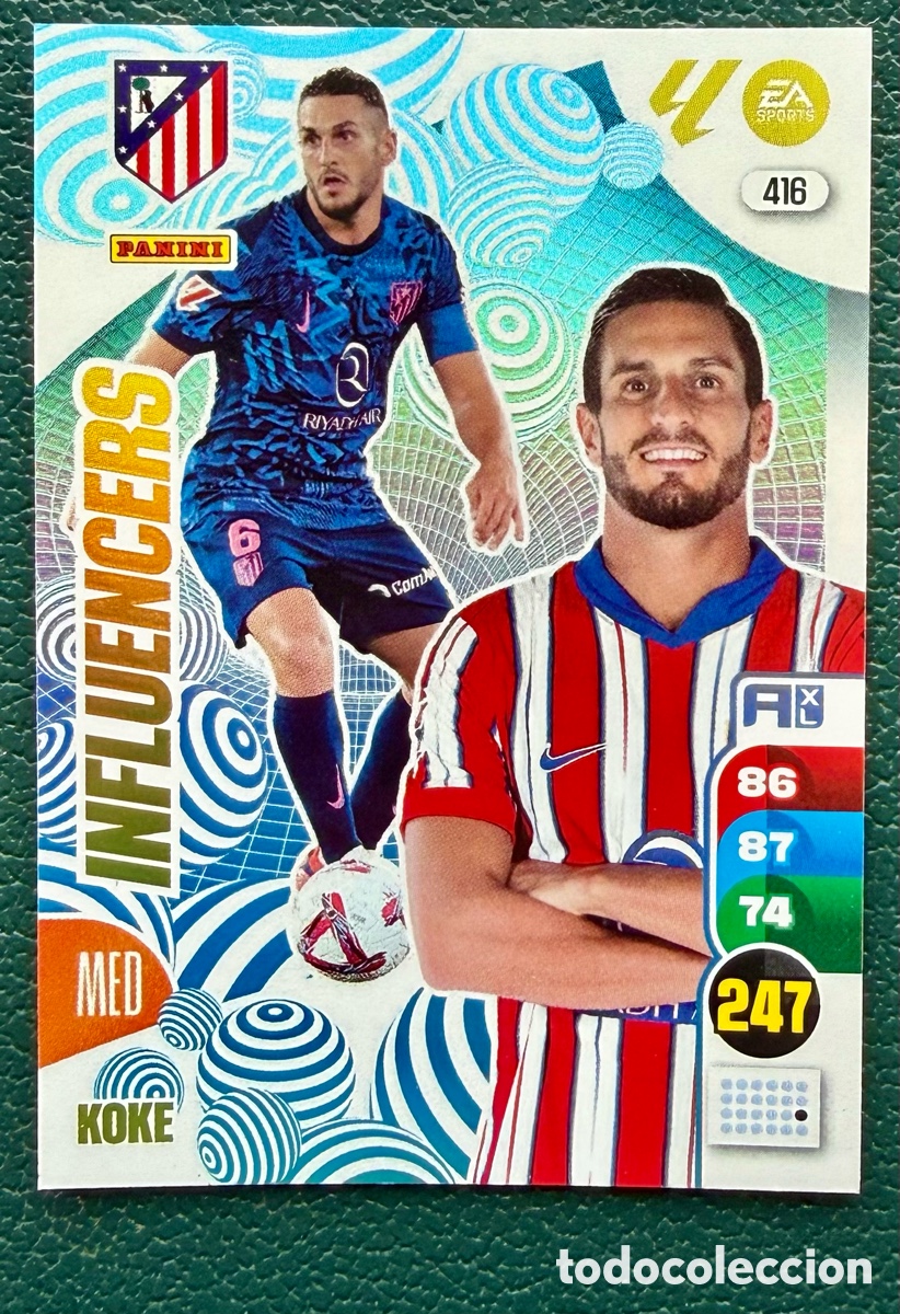 Fu&szlig;ball-Sticker: 416 KOKE ATLETICO DE MADRID INFLUENCERS FICHAS ALBUM ADRENALYN XL 2024 2025 24 25