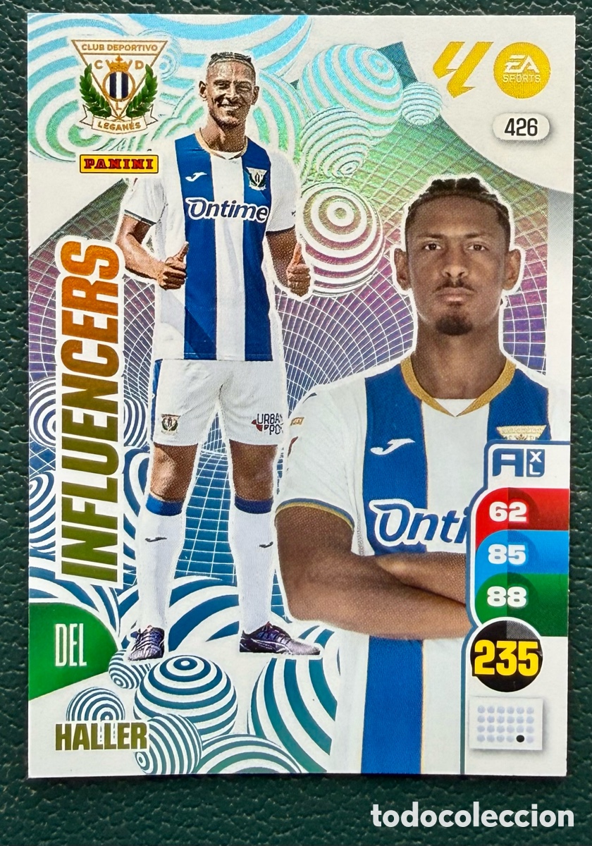 Fu&szlig;ball-Sticker: 426 HALLER CD LEGANES INFLUENCERS FICHAS ALBUM ADRENALYN XL 2024 2025 24 25