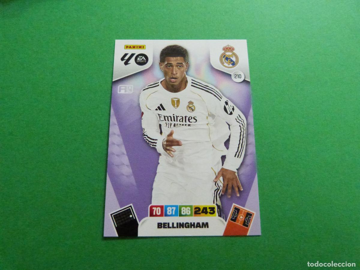 Figurine di Calcio: TRADING CARD FUTBOL BELLINGHAM REAL MADRID C.F. N&ordm; 210 LIGA ADRENALYN XL 2025-2026/25-26 PANINI